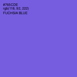 #765CDE - Fuchsia Blue Color Image