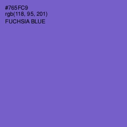 #765FC9 - Fuchsia Blue Color Image