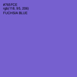 #765FCE - Fuchsia Blue Color Image