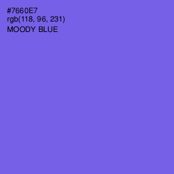 #7660E7 - Moody Blue Color Image