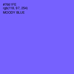 #7661FE - Moody Blue Color Image