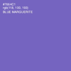 #7664C1 - Blue Marguerite Color Image