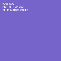 #7664CA - Blue Marguerite Color Image