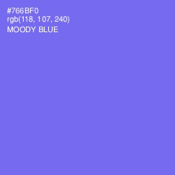 #766BF0 - Moody Blue Color Image