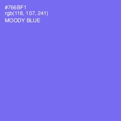 #766BF1 - Moody Blue Color Image
