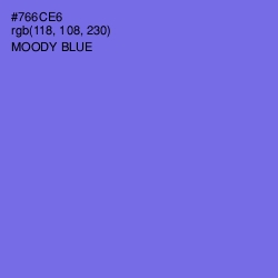 #766CE6 - Moody Blue Color Image