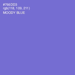 #766DD3 - Moody Blue Color Image