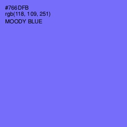 #766DFB - Moody Blue Color Image