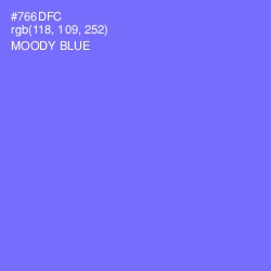 #766DFC - Moody Blue Color Image