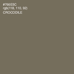 #766E5C - Crocodile Color Image