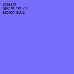 #766EFA - Moody Blue Color Image