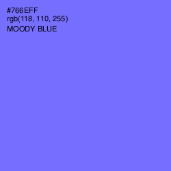 #766EFF - Moody Blue Color Image