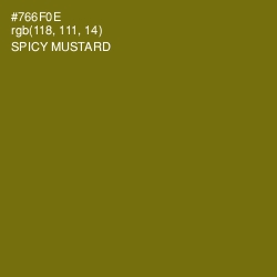 #766F0E - Spicy Mustard Color Image