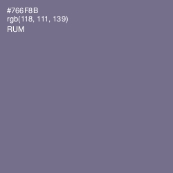 #766F8B - Rum Color Image