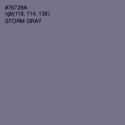 #76728A - Storm Gray Color Image