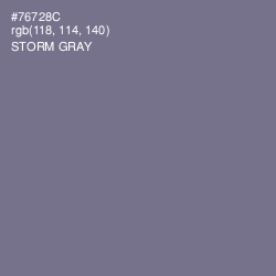 #76728C - Storm Gray Color Image