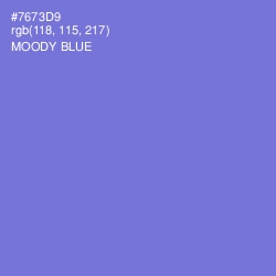 #7673D9 - Moody Blue Color Image