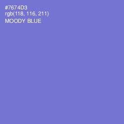 #7674D3 - Moody Blue Color Image
