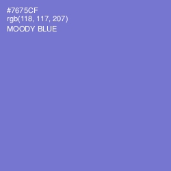 #7675CF - Moody Blue Color Image