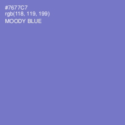 #7677C7 - Moody Blue Color Image