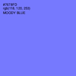 #7678FD - Moody Blue Color Image