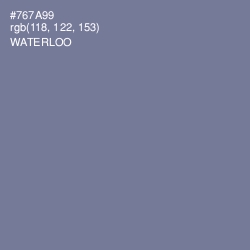 #767A99 - Waterloo  Color Image