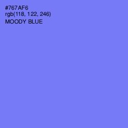 #767AF6 - Moody Blue Color Image