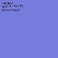 #767BDC - Moody Blue Color Image
