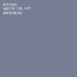 #767E93 - Waterloo  Color Image