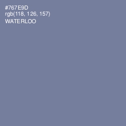 #767E9D - Waterloo  Color Image