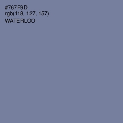 #767F9D - Waterloo  Color Image