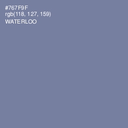 #767F9F - Waterloo  Color Image