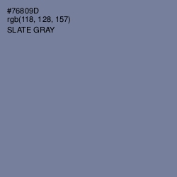 #76809D - Slate Gray Color Image