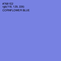 #7681E2 - Cornflower Blue Color Image