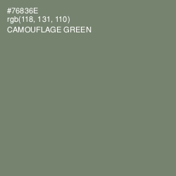 #76836E - Camouflage Green Color Image