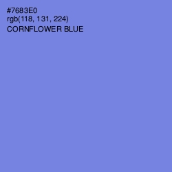 #7683E0 - Cornflower Blue Color Image