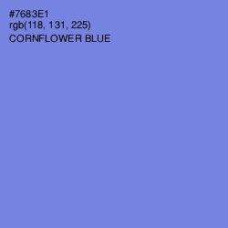 #7683E1 - Cornflower Blue Color Image