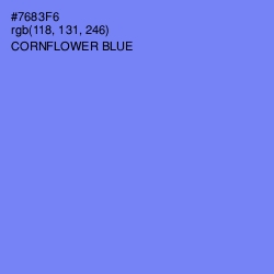 #7683F6 - Cornflower Blue Color Image