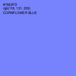 #7683FD - Cornflower Blue Color Image