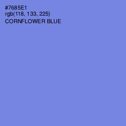 #7685E1 - Cornflower Blue Color Image