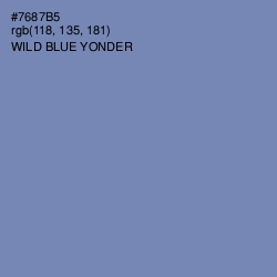 #7687B5 - Wild Blue Yonder Color Image