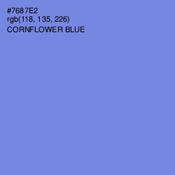 #7687E2 - Cornflower Blue Color Image