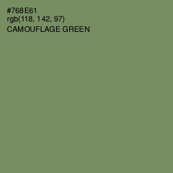 #768E61 - Camouflage Green Color Image