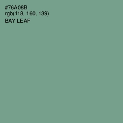 #76A08B - Bay Leaf Color Image