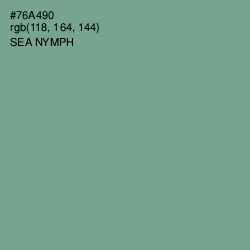 #76A490 - Sea Nymph Color Image