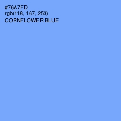 #76A7FD - Cornflower Blue Color Image