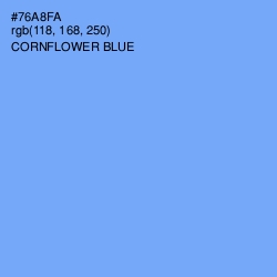 #76A8FA - Cornflower Blue Color Image