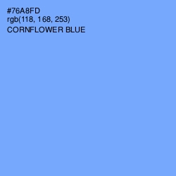 #76A8FD - Cornflower Blue Color Image
