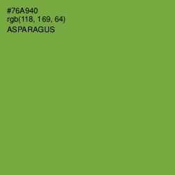 #76A940 - Asparagus Color Image