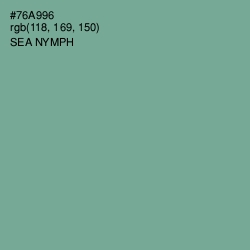 #76A996 - Sea Nymph Color Image